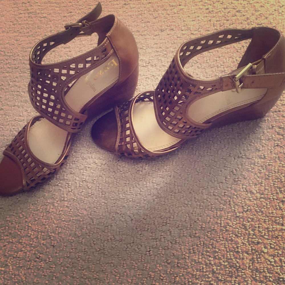 Enzo Angiolini Gold Wedge Sandal